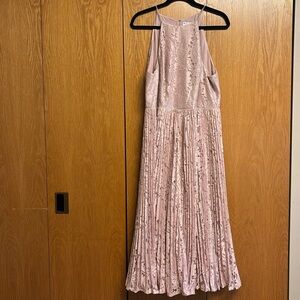 Asos Pink Lace Midi Dress NWT